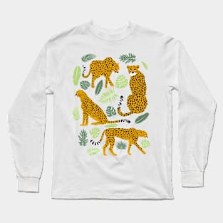 Trendy Boho Cheetah / Leopard Jungle Vibes Long Sleeve T-Shirt